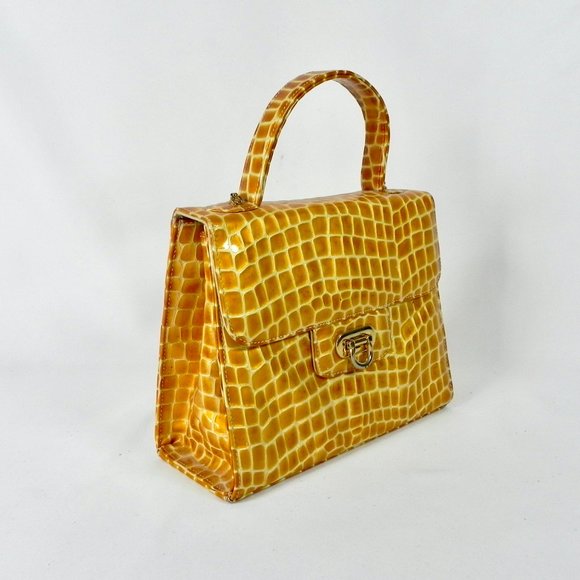 Vintage Faux Snakeskin Purse | RO-EL Canada Handbag | 1970s Fashion - Picture 10 of 10